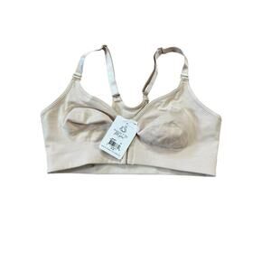 Annette Post Surgical Softcup Wire Free Bra Womens 34C Nude Undergarment Comfort